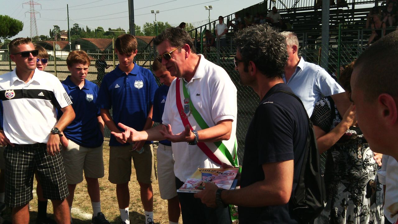 Il sindaco con gli atleti