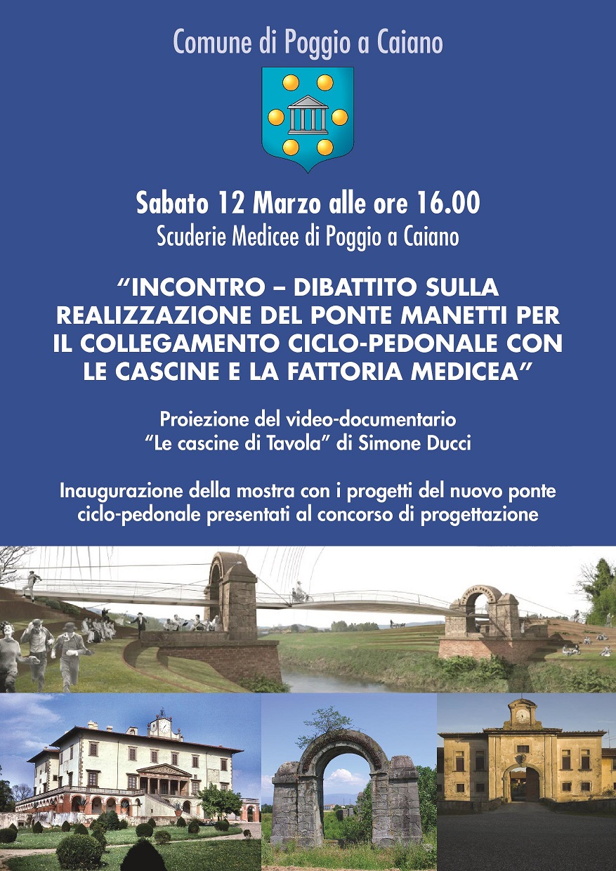 La locandina dell'incontro sul ponte Manetti