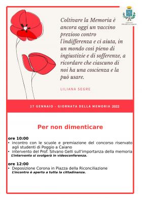 locandina 27 gennaio 2022