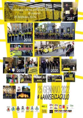 Locandina 25 gennaio - Giulio Regeni