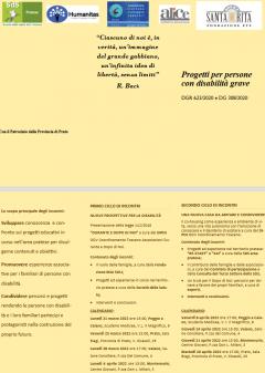 Progetti per persone con disabilit grave