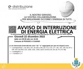 Interruzione corrente 22.12